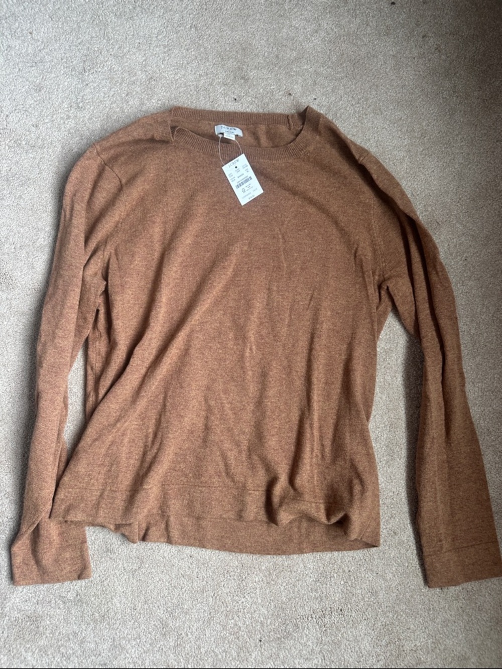 J.Crew Factory Women’s Lightweight Crewneck Sweater - Brown